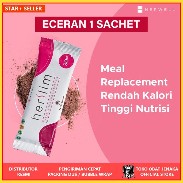 Gambar Herwell Herslim Kemasan Ecer 1 Sachet Untuk Diet Meal Replacement dari JNK_NEW undefined Tokopedia