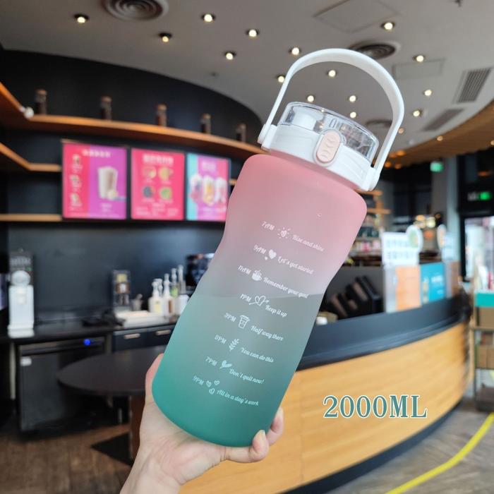 Gambar Botol Air Minum 2 Liter Bpa Free Penanda Waktu Botol Air Minum Besar - Pink Hijau dari BratisLava Official Store undefined Tokopedia