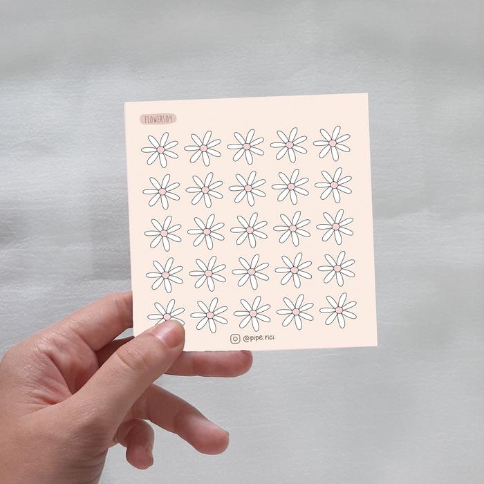 Gambar Flower Sticker by PIPE RICI / Bullet Journaling Jurnal Bujo Stiker - 09 dari Artopia Art Store undefined Tokopedia