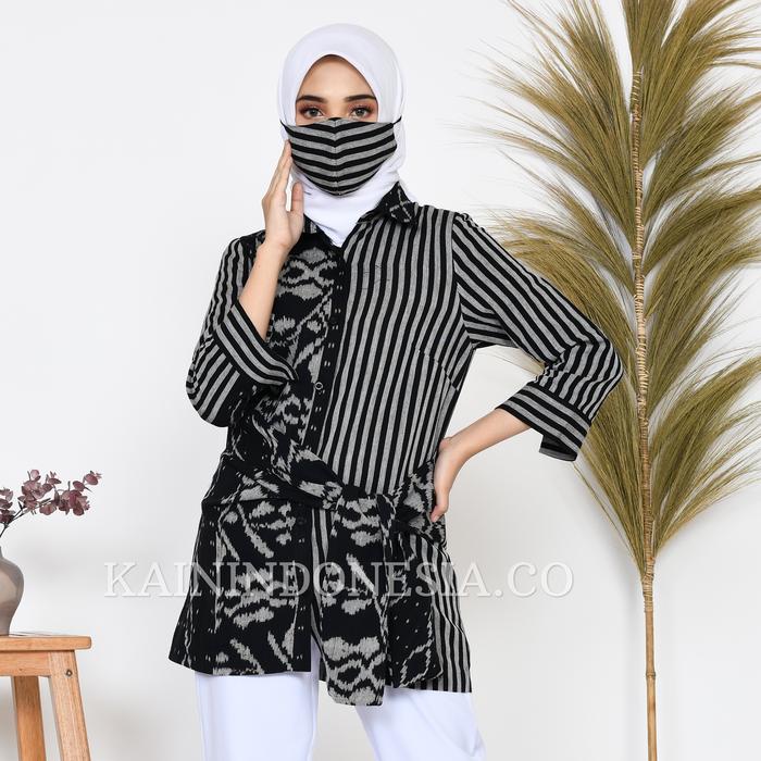 Gambar KI Kemeja Rania Rana Pink - Clara Hitam, 20 dari KainIndonesiaCo undefined Tokopedia