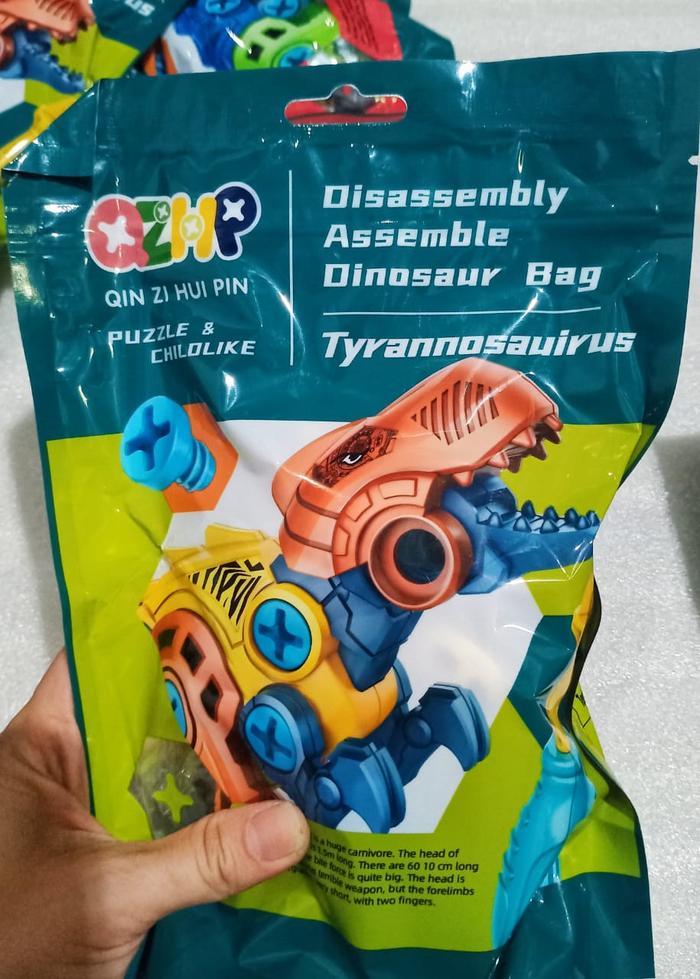 Gambar Mainan Edukasi Anak DIY Merakit Dinosaurus BAut Assemble Dino - tyranosaurus dari Puffy.Petto undefined Tokopedia