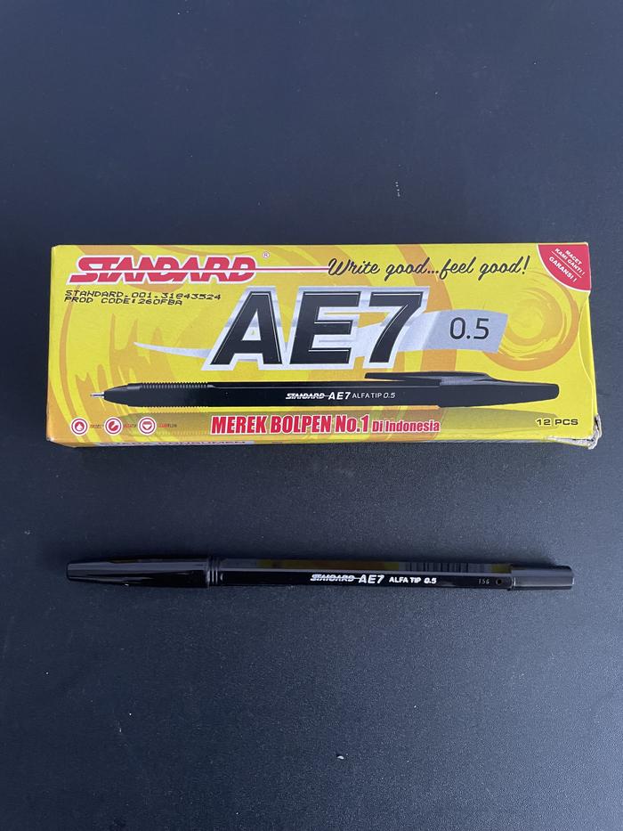 Gambar PEN Pulpen Ballpoint Standard AE7 / AE-7 0.5 - Hitam dari MixmartOfficial undefined Tokopedia