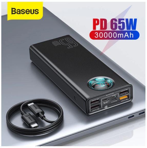 Gambar BASEUS 65W POWER BANK 30000mAh PD QUICK CHARGING FOR SMARTPHONE LAPTOP - Hitam dari D&D-oLshop undefined Tokopedia