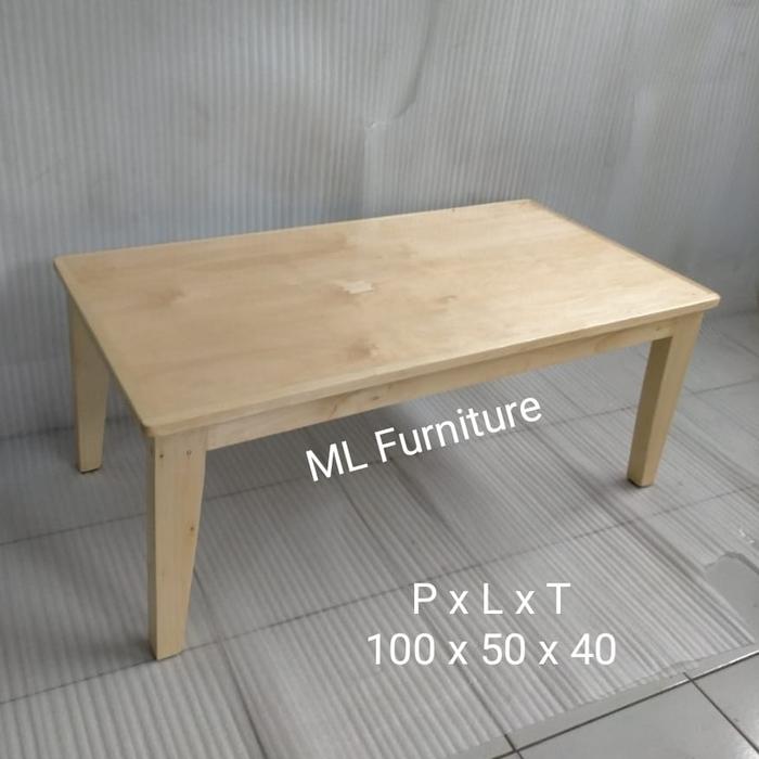Gambar Meja Tamu / Lesehan / Laptop T40 cm Kayu Jati Belanda (100x50x40) dari ML Furniture undefined Tokopedia