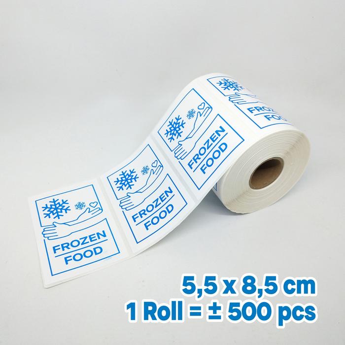 Gambar Sticker Label Frozen Food Stiker Makanan Beku 5,5 x 8,5 cm 500pcs/roll - Putih dari Derrick Charlton Shop undefined Tokopedia