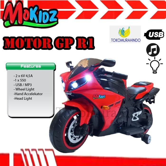 Gambar Mainan Anak Motor motoran Aki Motor tipe GP R1 - Merah dari Toko Mainan Murah Indonesia undefined Tokopedia