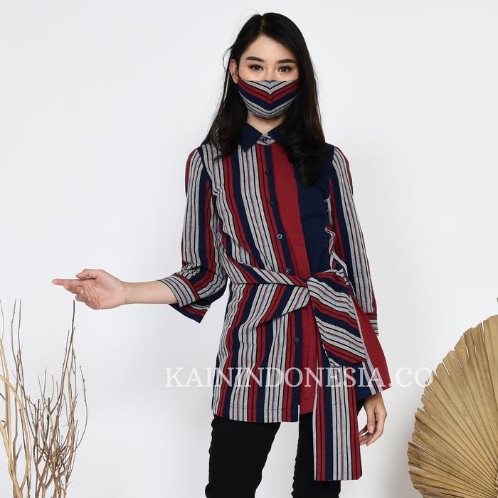 Gambar KI Kemeja Rania Aira Biru - Aira Biru Merah, 14 dari KainIndonesiaCo undefined Tokopedia