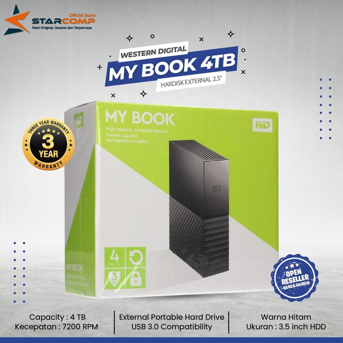 Gambar WD MyBook 4TB HDD External Desktop Original Garansi Resmi dari Starcomp Origin undefined Tokopedia