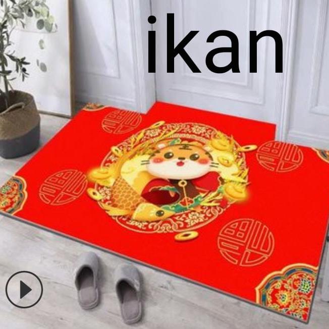 Gambar annabella KESET MACAN karpet macan imlek anti slip 40 x 60 lampion - IKAN dari AnnaBella86 undefined Tokopedia
