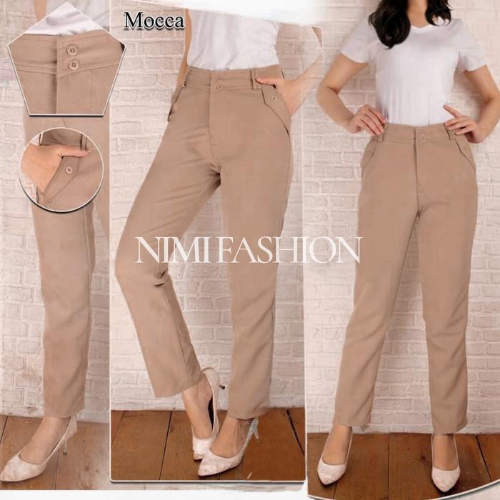 Gambar Celana Kerja Wanita Celana Kantor Wanita Celana Formal Bahan Wanita - Mocca, 2L dari Nimi Fashion undefined Tokopedia