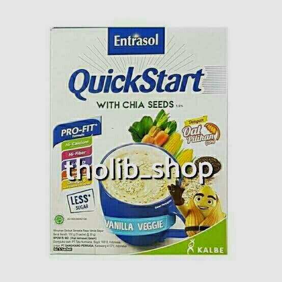 Gambar Entrasol quickstar vanilla veggie with chia seeds 5 x 30 gram dari tholib _shop undefined Tokopedia