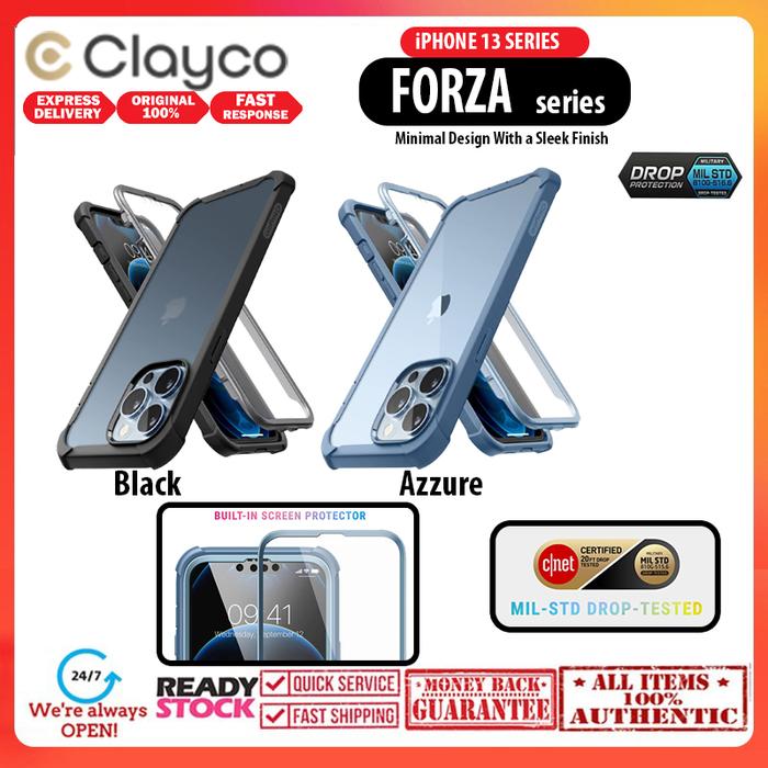 Case iPhone 13 PRO MAX SUPCASE CLAYCO FORZA Dual Layer Rugged iPhone  13ProMax, Black