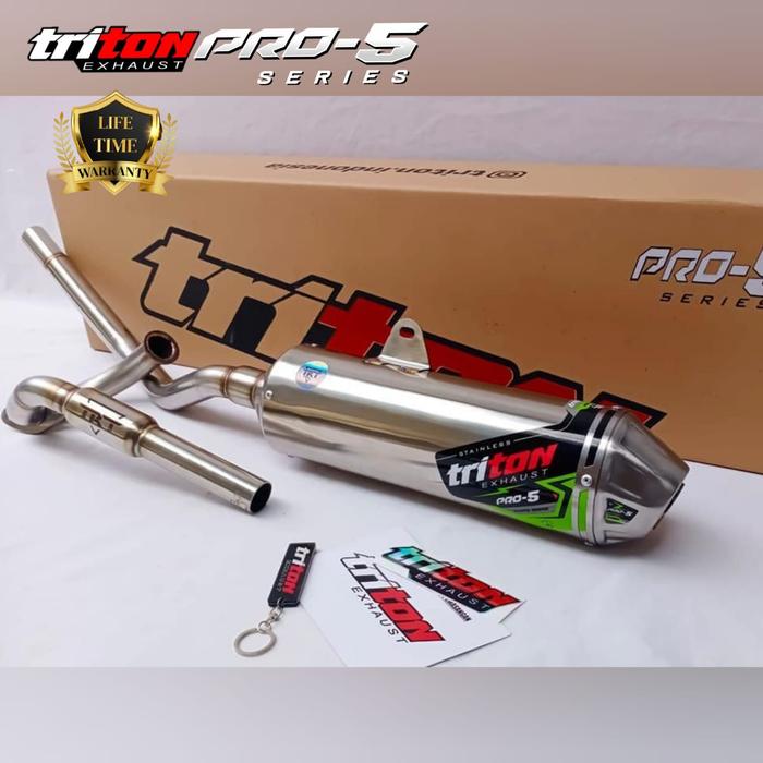 Gambar Knalpot Recing Klx150 Crf150L Wr155 Original Triton PRO-5 - SILVER, CRF 150 dari BMB Knalpot Original undefined Tokopedia