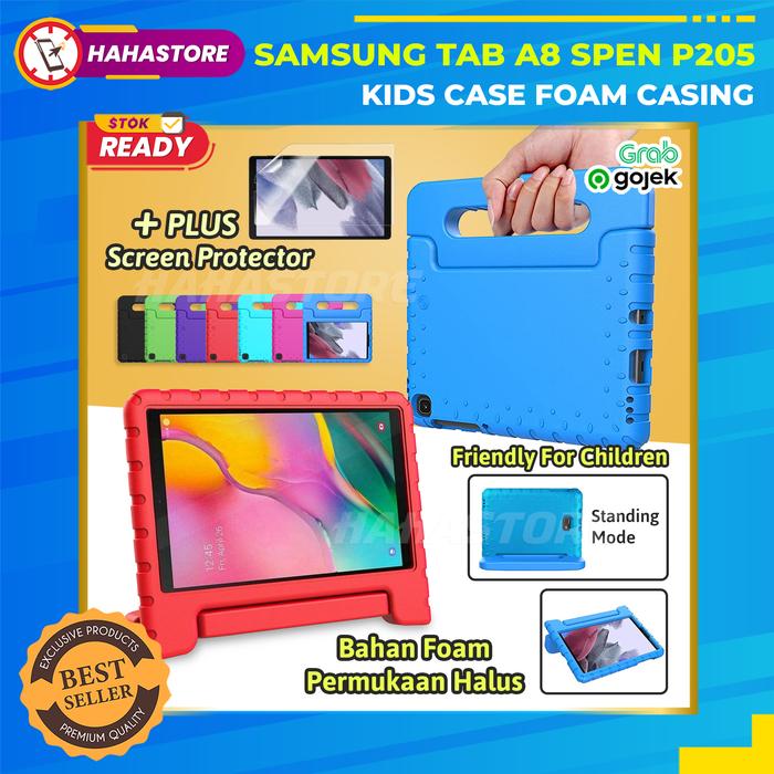 Samsung Tab A A8 S Pen 2019 P205 Soft Case Casing Anak Cover Foam  Hitam, Case Only