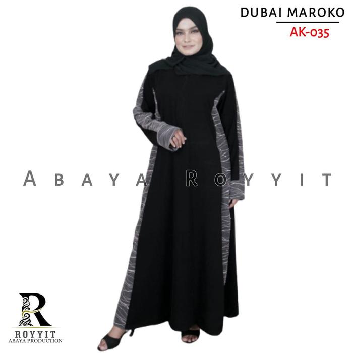 Gambar Abaya Turkey Hitam Arab Dubai - M dari Abaya Royyit undefined Tokopedia