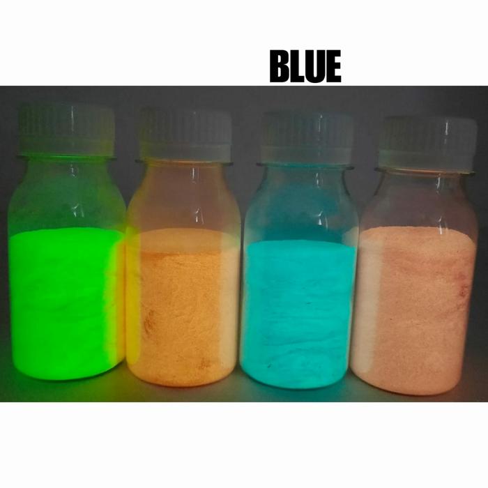 Gambar BUBUK FOSFOR GLOW IN THE DARK 100GR - Biru dari Alat Sablon Indonesia undefined 2 Tokopedia