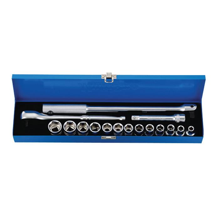 Gambar MULTIPRO KUNCI SOK SET SOCKET SET 1/2"DR. 17PCS 6PT 8-24MM (TW) dari HSG Tools undefined Tokopedia