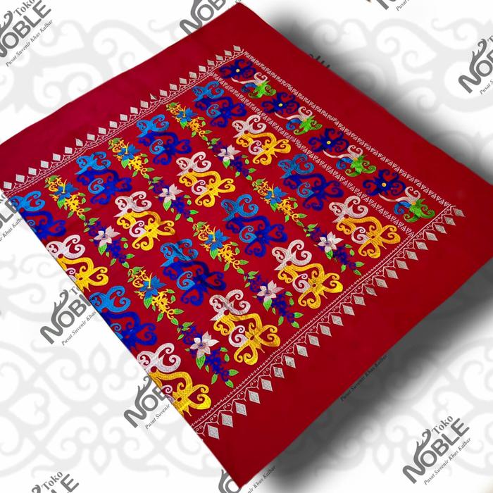 Gambar Kain Bordir Motif Dayak Kalbar - Hijau dari Noble Pontianak undefined 4 Tokopedia