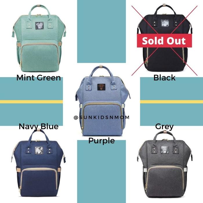 Gambar Tas Perlengkapan Bayi / Baby Diaper Bag Size Large / Tas Ransel Bayi - Polos dari Sun Kids & Mom Shop undefined Tokopedia