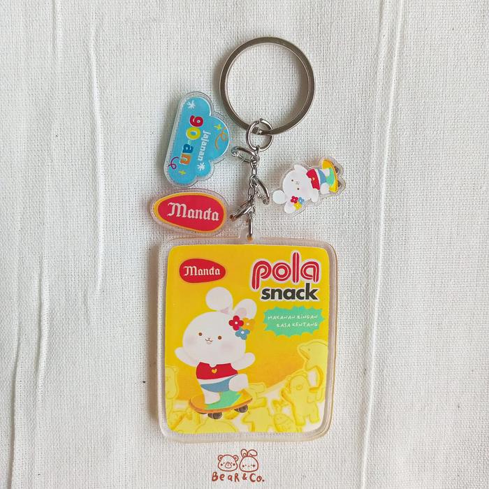 Gambar keychain acrylic jajanan 90an / gantungan kunci acrylic snack 90an - Pola snack dari Bear and Co undefined Tokopedia