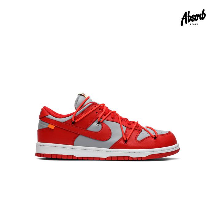 Jual Nike Dunk Low x Off-White “University Red” (Red/Grey) 2019