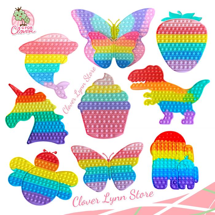 Gambar POP IT SET 10PCS JUMBO RAINBOW BIG SIZE XXXL popit tiktok fidget murah - 1 set isi 10 dari Clover Lynn Store undefined Tokopedia