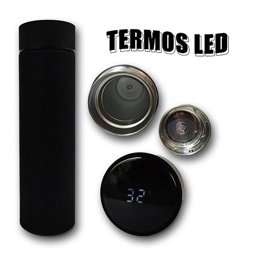 Gambar Termos Led Suhu Temperature Smart LED Thermos Tumbler Stainless Steel - Hitam dari Kitchenstorejkt undefined Tokopedia