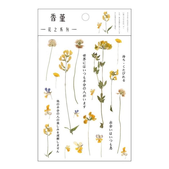 Gambar Sticker Korea Vintage DIY Decorative Scrapbook Flower Plants Aesthetic - SWEET PANSY dari boobou undefined Tokopedia