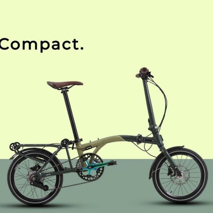 Gambar Sepeda Lipat 16 Inch UNITED TRIFOLD 5D Alloy Sturney 5 Speed Hidrolik - OL-GN dari Toko Sepeda Sinar Bike 8 undefined Tokopedia