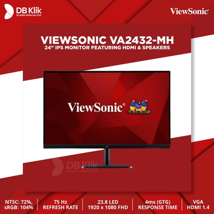 LED Monitor VIEWSONIC VA2432-MH 23.8" IPS 75Hz FHD HDMI VGA - VA2432