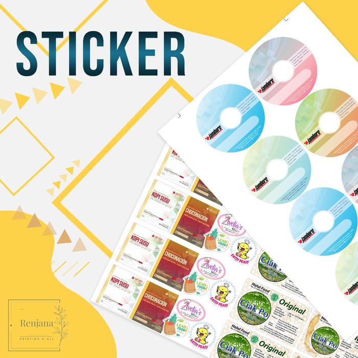 Gambar Cetak Stiker Custom Warna - Sticker HVS dari Renjana Pontianak undefined Tokopedia