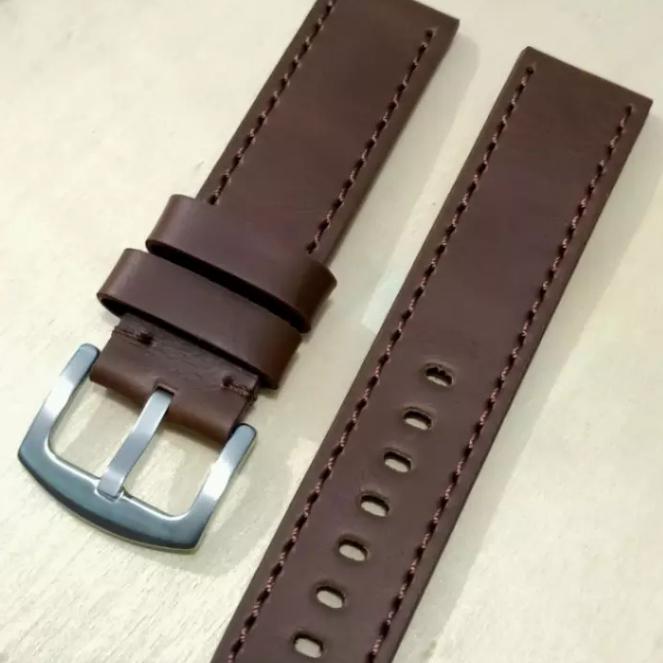 Gambar Tali Kulit Jam Tangan Pria Ukuran 20 Mm 22 Mm 24 Mm 26 Mm - Coklat muda, 26 mm dari Tanamera_store undefined Tokopedia