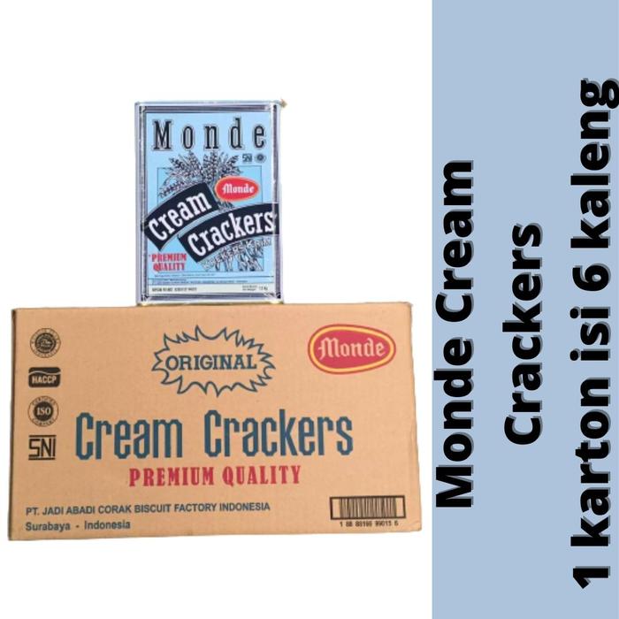 Gambar Monde Cream Crackers Kaleng 1,2kg - 1 KARTON dari Lokaltani undefined Tokopedia