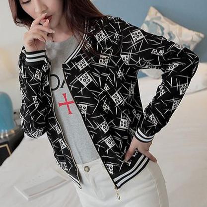 Gambar Jaket Texture Simple - Baju Korea Atasan Wanita Import Murah Kekinian - Black, M dari BSHOP Fashion Import undefined Tokopedia