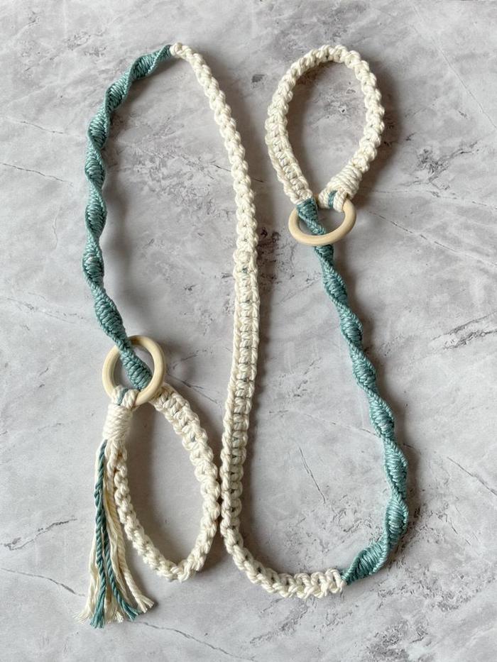 Gambar Bicolor Macrame Yoga Mat Strap - Teal dari Khara.Lynn undefined Tokopedia