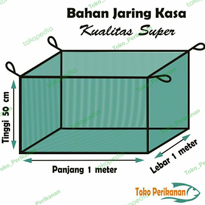 Gambar TP - Keramba/Jaring/Waring/Hapa Ikan Ukuran ( 1 m x 1 m x 50 cm) dari Toko-Perikanan undefined Tokopedia