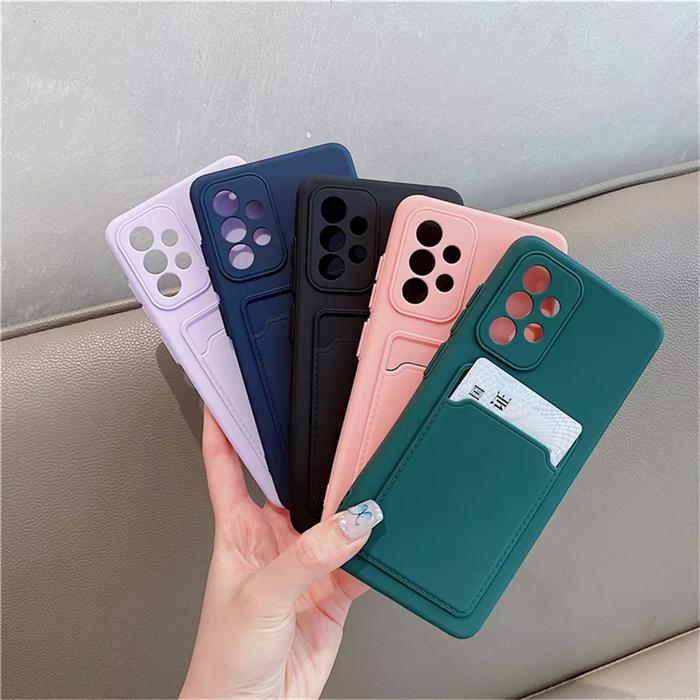 Samsung Galaxy A22 A32 A52 A72 4G 5G Softcase Slim Case Tempat Kartu  Purple, A72