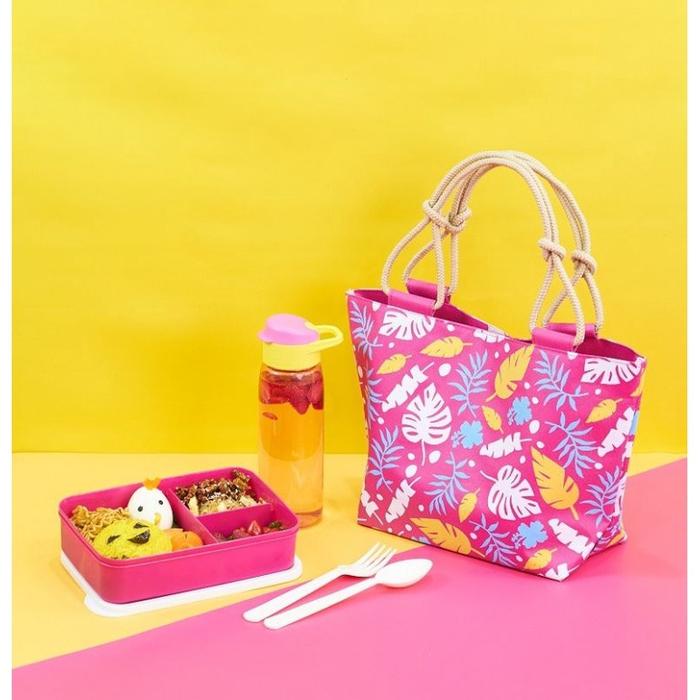 Gambar Lunch Box Set Kotak Bekal Makan / 1 Set Kotak Makan Plus Tas - PINK dari Indostar Ol shop undefined Tokopedia