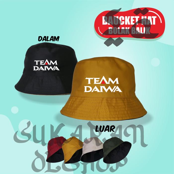 Gambar Topi bucket hat sport pria premium team daiwa - Merah-hitam dari Sukaran Olshop84 undefined Tokopedia
