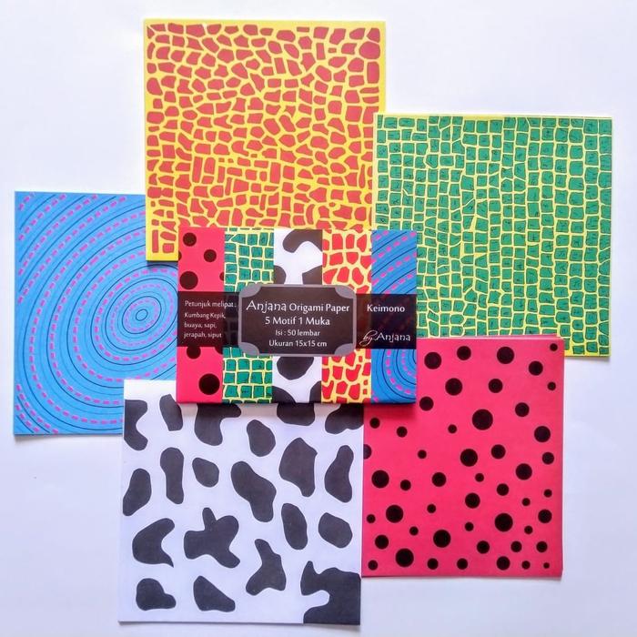 Gambar kertas lipat motif binatang/kertas lipat lucu - doubutsu dari Anjana stationery undefined Tokopedia