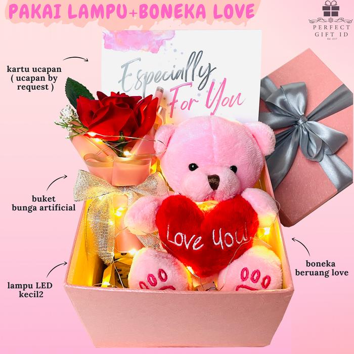 Gambar Kado Ulang Tahun Cewek Hadiah Anniversary Hadiah Ultah Kado Ultah - Lampu+ Bnk Love, Putih dari Perfect Gift ID undefined Tokopedia