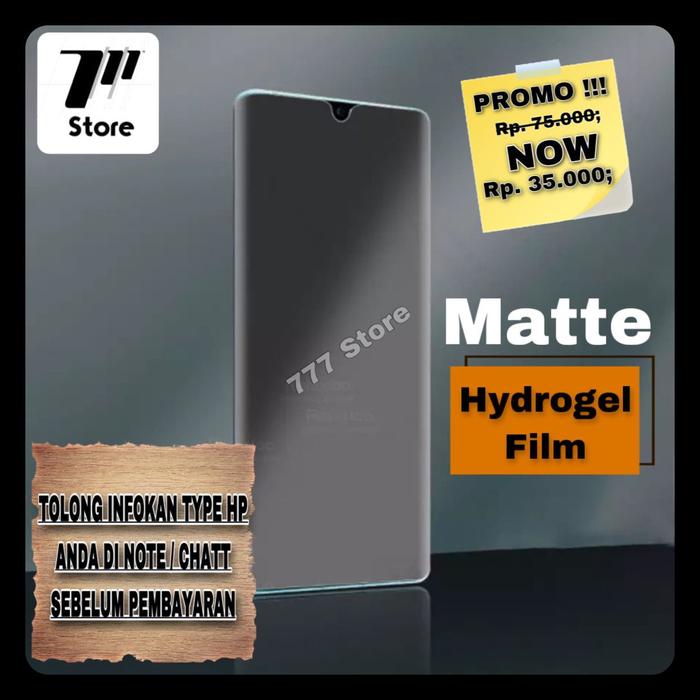 Jual Semua Type Hydrogel Full Matte Bukan Tempered Glass Screen