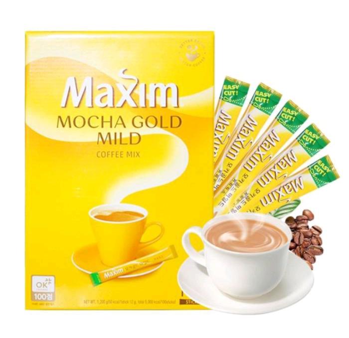 Gambar Maxim Coffee Korea Isi 100 Rasa Ori /Mocha Gold / White Gold (per Box) Kopi Susu - Mocha Gold dari Meixiang Birdnest undefined Tokopedia