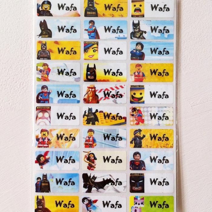 Gambar Sticker Label Nama Anak Waterproof - Size M - Lego dari kiddolabel undefined Tokopedia