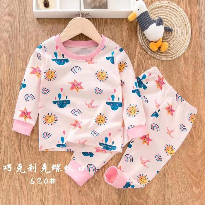 Gambar Baju tidur anak perempuan tangan panjang sz 70 75 80 (+/- 4 - 6 tahun) - rainbow star, 70 dari reallyprettydress undefined Tokopedia