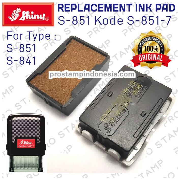 Gambar Replacement Ink Pad Shiny / S-851,S-852,S-853,S-854,S-855 - S-851 dari PRO STAMP undefined Tokopedia