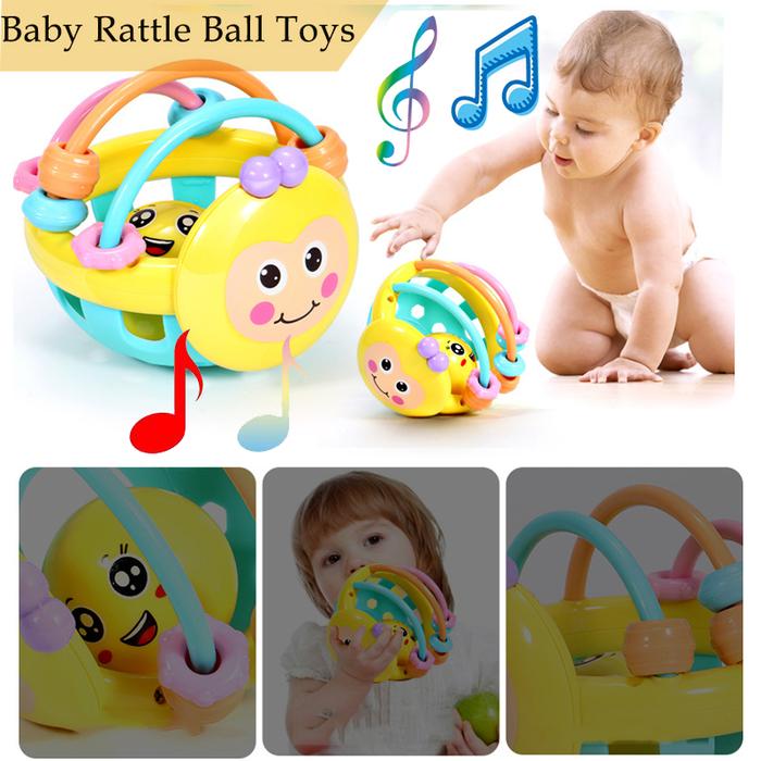 HOT Mainan Bayi Baby Teether Rattle Mainan Rattle Teether Bee