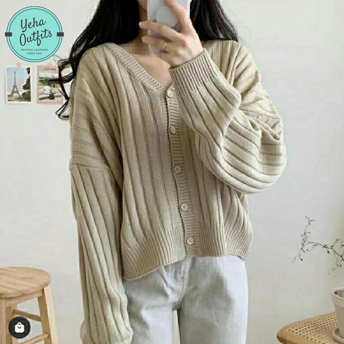 Jual Alin Cardigan Rajut Wanita Korea Oversize Atasan Outer Muslim Murah -  Coksu - Kota Administrasi Jakarta Barat - Yeha Outfits | Tokopedia