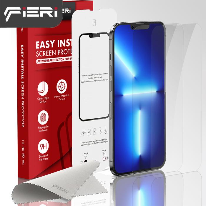 Gambar Fieri 2x Tempered Glass Clear iPhone 13 Series Easy Install - Anti Gores dengan Alat Bantu Instalasi untuk iPhone 13 / 13 Pro / Pro Max - 13 & 13 Pro dari FieriOfficial undefined Tokopedia