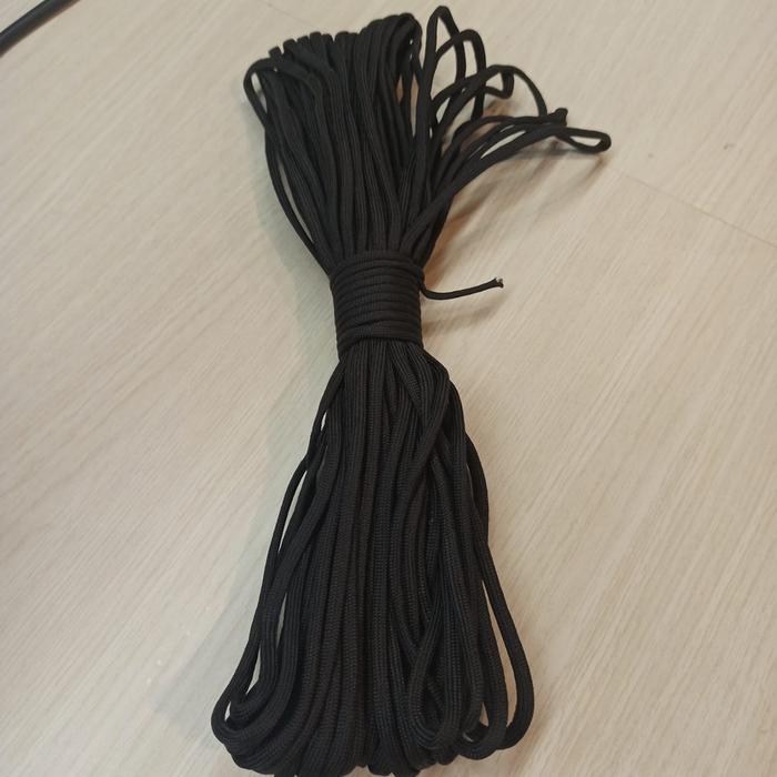 Gambar Tali Paracord 7 Core 31 Meter- tali camping tali tenda jemuran Tambang - Hitam dari Omjak.id undefined Tokopedia
